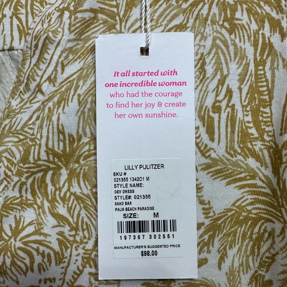 NWT Lilly Pulitzer Sand Bar Palm Beach Paradise Dress size Small & Med Vacation - Picture 5 of 6